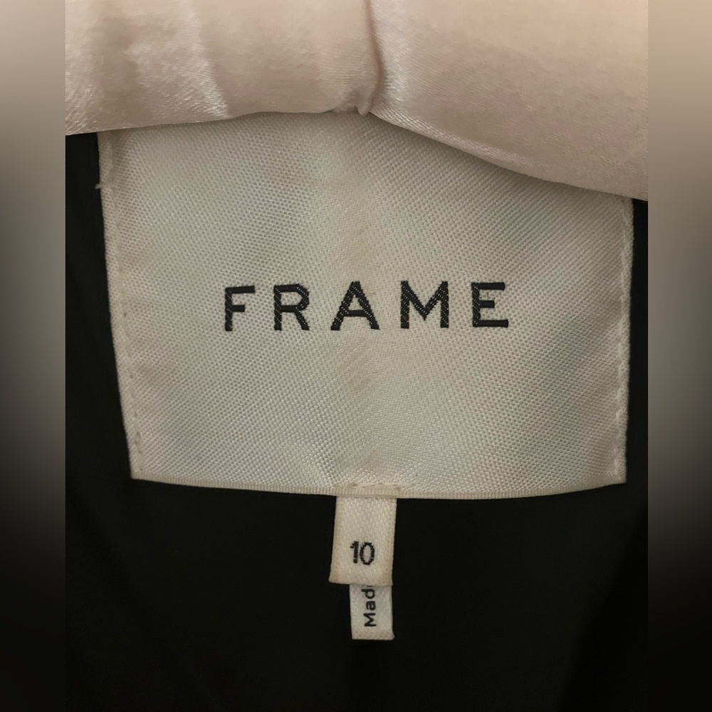 Frame Zebra Print Black/White Velour Bold Print Blazer Size 10 - Picture 3 of 9